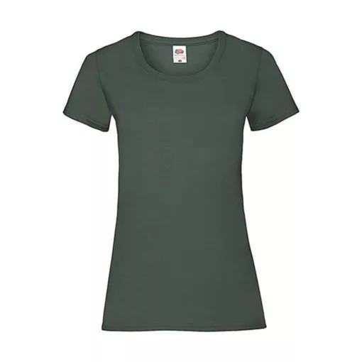 Női póló  Csapott ujjú Fruit of the Loom Valueweight T Lady-Fit   Sötétzöld   urespolo.hu