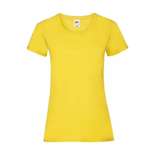 Női póló  Csapott ujjú Fruit of the Loom Valueweight T Lady-Fit   Sárga   urespolo.hu