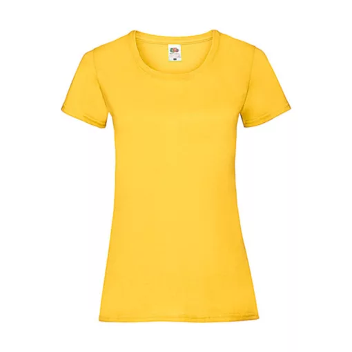 Női póló  Csapott ujjú Fruit of the Loom Valueweight T Lady-Fit   Napraforgó sárga   urespolo.h