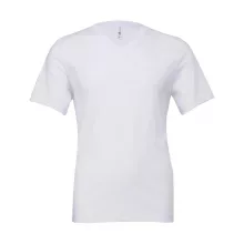 Uniszex rövid ujjú póló Bella Canvas Unisex Jersey V-Neck T-Shirt XL, Fehér