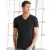 Uniszex rövid ujjú póló Bella Canvas Unisex Jersey V-Neck T-Shirt S, Fekete