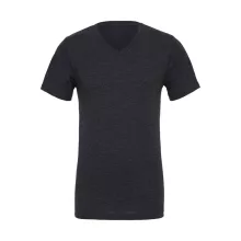 Uniszex rövid ujjú póló Bella Canvas Unisex Jersey V-Neck T-Shirt XL, Heather sötétszürke