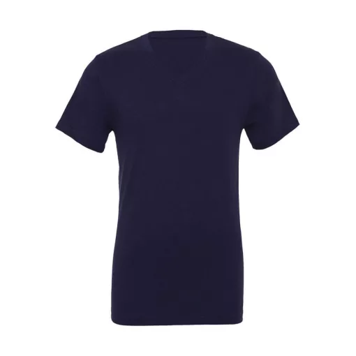 Uniszex rövid ujjú póló Bella Canvas Unisex Jersey V-Neck T-Shirt M, Sötétkék (navy)