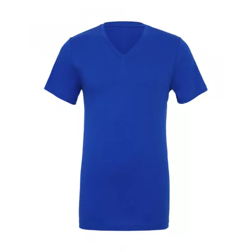 Uniszex rövid ujjú póló Bella Canvas Unisex Jersey V-Neck T-Shirt 2XL, Igazi kék