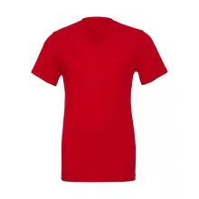 Uniszex rövid ujjú póló Bella Canvas Unisex Jersey V-Neck T-Shirt S, Piros