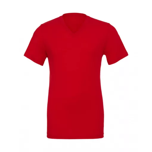 Uniszex rövid ujjú póló Bella Canvas Unisex Jersey V-Neck T-Shirt M, Piros