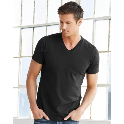 Uniszex rövid ujjú póló Bella Canvas Unisex Jersey V-Neck T-Shirt XL, Barna