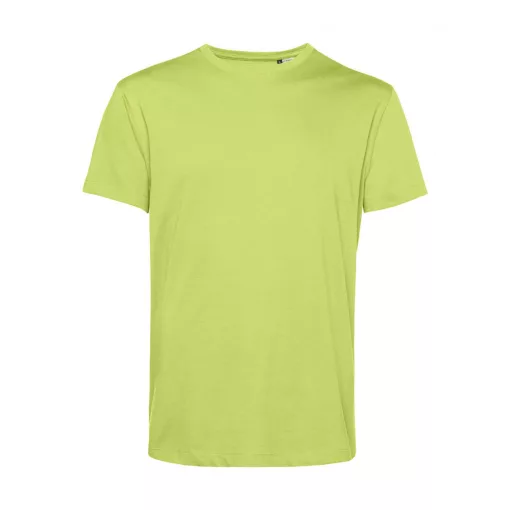 Férfi rövid ujjú organikus póló B and C #Organic E150 XS, Lime zöld