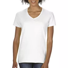 Női póló  Rövid ujjú Gildan Premium Cotton Ladies V-Neck T-Shirt   Fehér   urespolo.hu