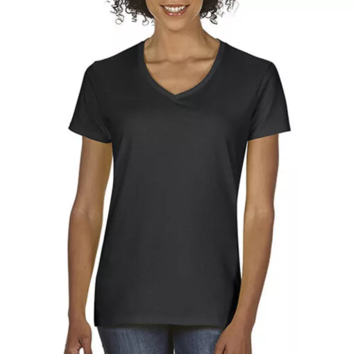Női póló  Rövid ujjú Gildan Premium Cotton Ladies V-Neck T-Shirt   Fehér   urespolo.hu
