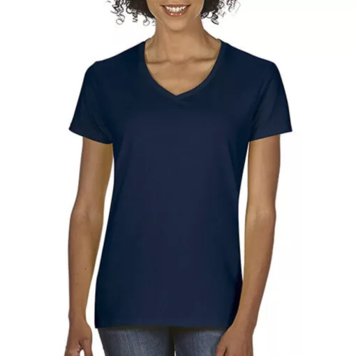 Női póló  Rövid ujjú Gildan Premium Cotton Ladies V-Neck T-Shirt   Fehér   urespolo.hu