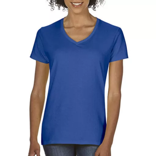 Női póló  Rövid ujjú Gildan Premium Cotton Ladies V-Neck T-Shirt   Fehér   urespolo.hu