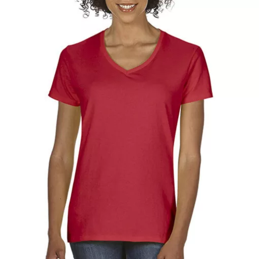 Női póló  Rövid ujjú Gildan Premium Cotton Ladies V-Neck T-Shirt   Sötétkék (navy)   urespolo.h