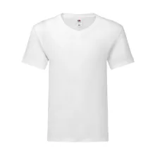 Férfi rövid ujjú póló Fruit of the Loom Iconic 150 V Neck T -L, Fehér