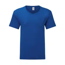 Férfi rövid ujjú póló Fruit of the Loom Iconic 150 V Neck T -3XL, Királykék
