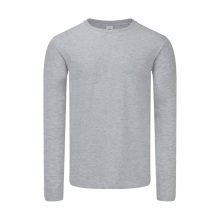 Férfi hosszú ujjú póló Fruit of the Loom Iconic 150 Classic Long Sleeve T -M, Heather szürke