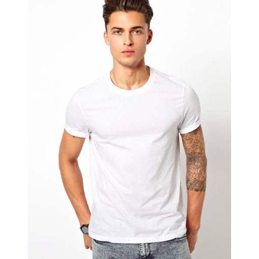 Sima üres férfi póló fehér (5db) - XL