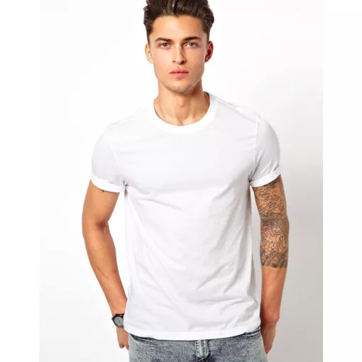Sima üres férfi póló fehér (5db) - 3XL