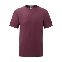 Uniszex rövid ujjú póló Fruit of the Loom Valueweight Tee S, Heather Burgundi vörös