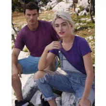 Uniszex rövid ujjú póló Fruit of the Loom Valueweight Tee S, Heather Burgundi vörös
