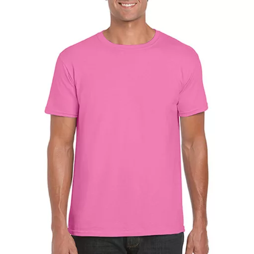 Férfi póló  Rövid ujjú Gildan Softstyle Ring Spun T-Shirt   Azálea (világos rózsaszín)   uresp