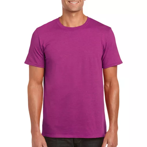 Férfi póló  Rövid ujjú Gildan Softstyle Ring Spun T-Shirt   Antik heliconia (sötét rózsaszín)