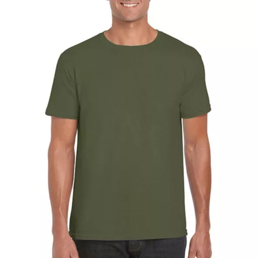 Férfi póló  Rövid ujjú Gildan Softstyle Ring Spun T-Shirt   Katonai zöld   urespolo.hu