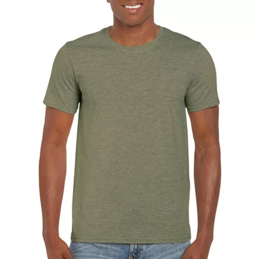 Férfi póló  Rövid ujjú Gildan Softstyle Ring Spun T-Shirt   Heather katonai zöld   urespolo.hu