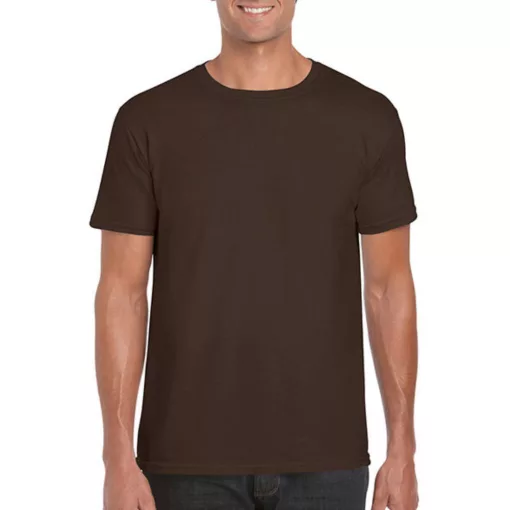 Férfi póló  Rövid ujjú Gildan Softstyle Ring Spun T-Shirt   Sötét csokoládébarna   urespolo.hu