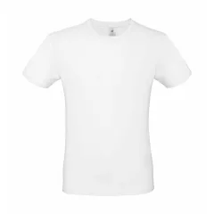 Csomag akciós póló (minimum 5 db) Férfi rövid ujjú póló B&C #E150 T-Shirt -5XL, Fehér