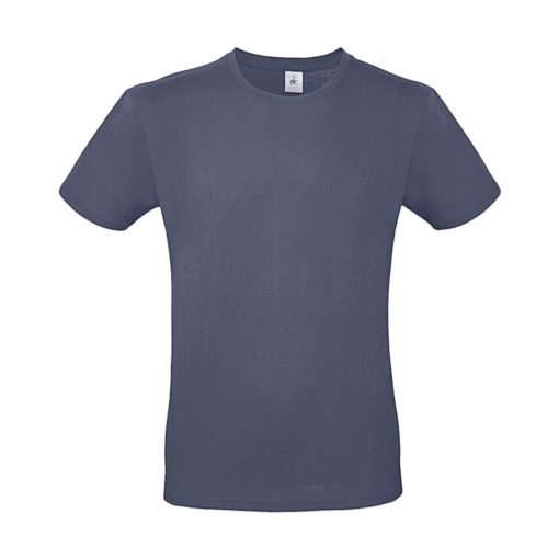 Férfi rövid ujjú póló B&C #E150 T-Shirt -S, Farmer kék (Denim)