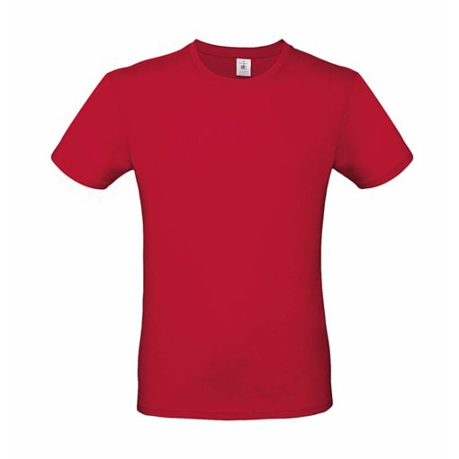 Férfi rövid ujjú póló B&C #E150 T-Shirt -3XL, Mély piros