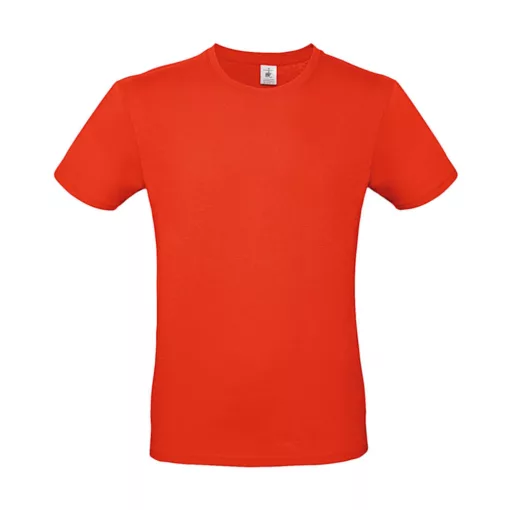 Csomag akciós póló (minimum 5 db) Férfi rövid ujjú póló B&C #E150 T-Shirt -L, Tűzpiros
