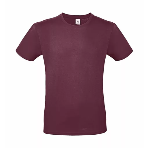 Csomag akciós póló (minimum 5 db) Férfi rövid ujjú póló B&C #E150 T-Shirt -L, Burgundi vör