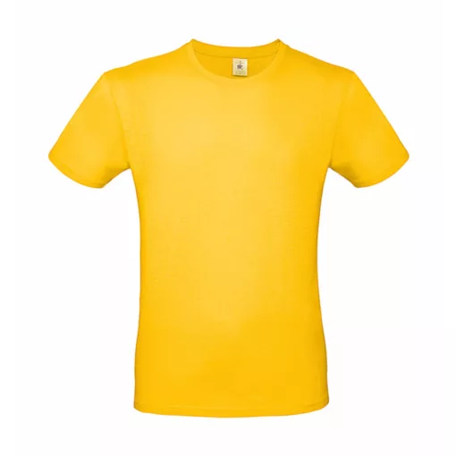 Férfi rövid ujjú póló B&C #E150 T-Shirt -XS, Aranysárga