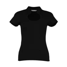 Női csapott ujjú póló Kustom Kit Regular Fit Keyhole Neck Top 3XL/4XL (20/22), Fekete