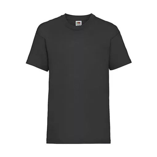 Gyerek póló  Rövid ujjú Fruit of the Loom Valueweight T Kids   Fekete   urespolo.hu