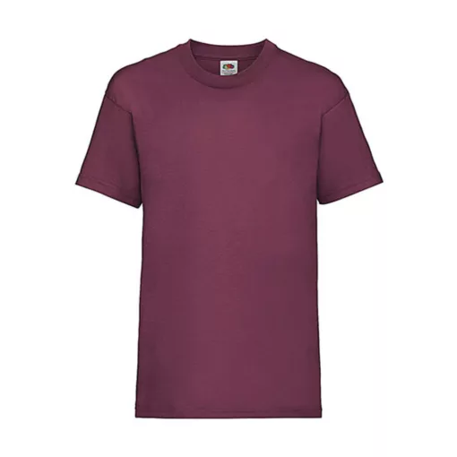 Gyerek póló  Rövid ujjú Fruit of the Loom Valueweight T Kids   Burgundi vörös   urespolo.hu