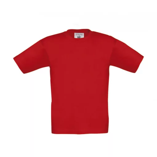 Gyerek rövid ujjú póló B and C Exact 150/kids T-Shirt 1/2 (86-92), Piros