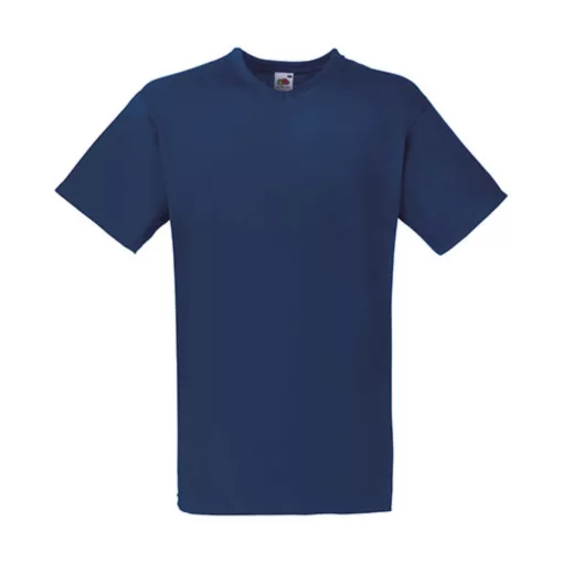 Férfi póló  Rövid ujjú Fruit of the Loom Valueweight V-Neck-Tee   Fekete   urespolo.hu