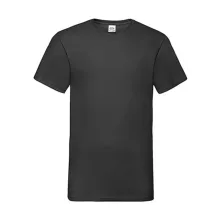 Férfi póló  Rövid ujjú Fruit of the Loom Valueweight V-Neck-Tee   Fekete   urespolo.hu
