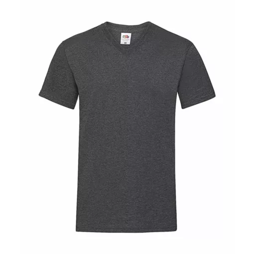 Férfi póló  Rövid ujjú Fruit of the Loom Valueweight V-Neck-Tee   Heather szürke   urespolo.hu