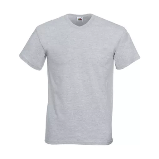 Férfi póló  Rövid ujjú Fruit of the Loom Valueweight V-Neck-Tee   Heather szürke   urespolo.hu