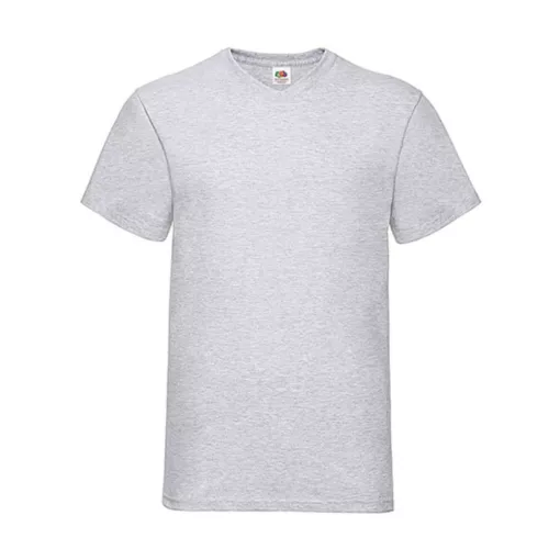 Férfi póló  Rövid ujjú Fruit of the Loom Valueweight V-Neck-Tee   Heather szürke   urespolo.hu