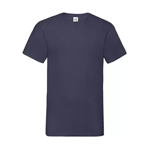 Férfi póló  Rövid ujjú Fruit of the Loom Valueweight V-Neck-Tee   Sötétkék (navy)   urespolo.hu