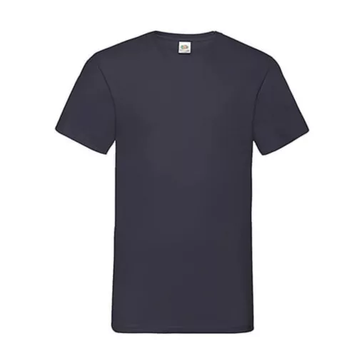 Férfi póló  Rövid ujjú Fruit of the Loom Valueweight V-Neck-Tee   Mély sötétkék (navy)   urespo