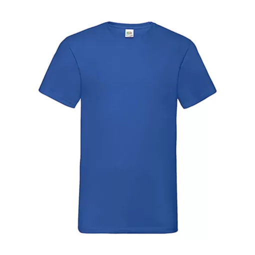 Férfi póló  Rövid ujjú Fruit of the Loom Valueweight V-Neck-Tee   Királykék   urespolo.hu