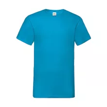 Férfi póló  Rövid ujjú Fruit of the Loom Valueweight V-Neck-Tee   Azur kék   urespolo.hu