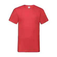 Férfi póló  Rövid ujjú Fruit of the Loom Valueweight V-Neck-Tee   Piros   urespolo.hu