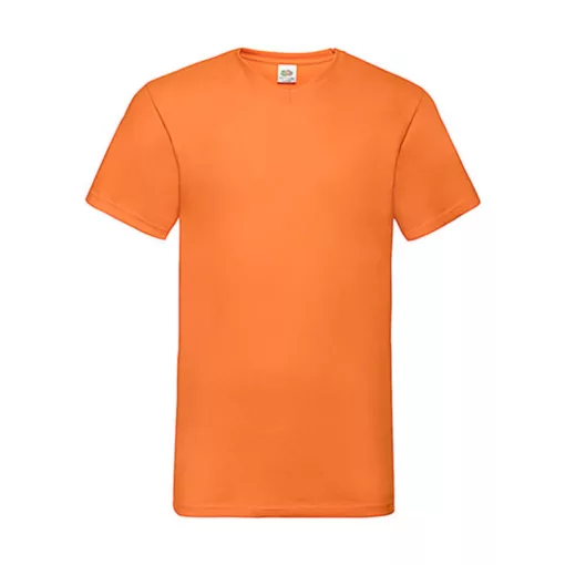 Férfi póló  Rövid ujjú Fruit of the Loom Valueweight V-Neck-Tee   Narancssárga   urespolo.hu